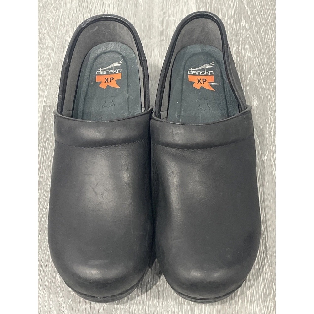 Dansko XP Oil Tanned Black Leather Clogs Women's Shoes Size‎ 41 US 10.5-11